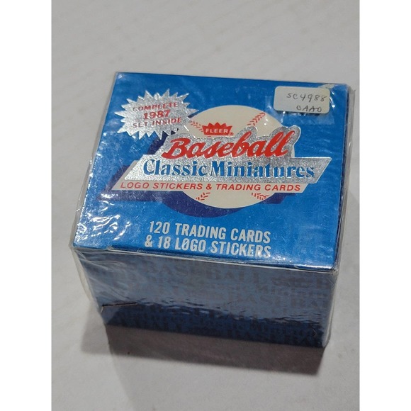 1987 Fleer Mini Classic Miniatures Set Baseball BRAND NEW 120 Cards 18 Stickers - Picture 1 of 4